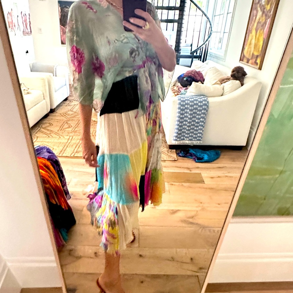 Vintage Tracy Feith Collection Patchwork Dress Y2k - image 2